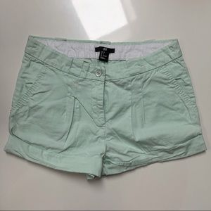 H&M mint twill shorts